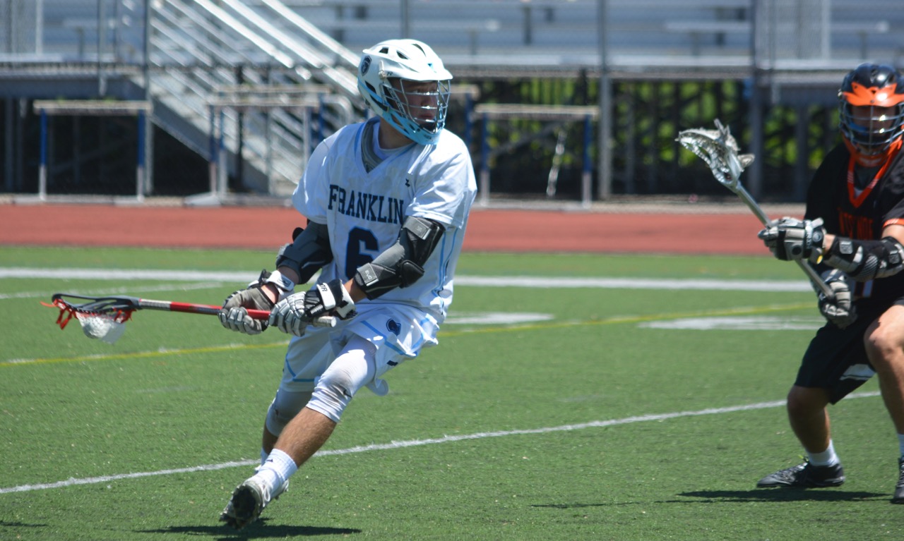 Franklin junior attacker Eric Civetti scored six goals to lead the Panthers to a marquee win over Newton North. (Josh Perry/HockomockSports.com)