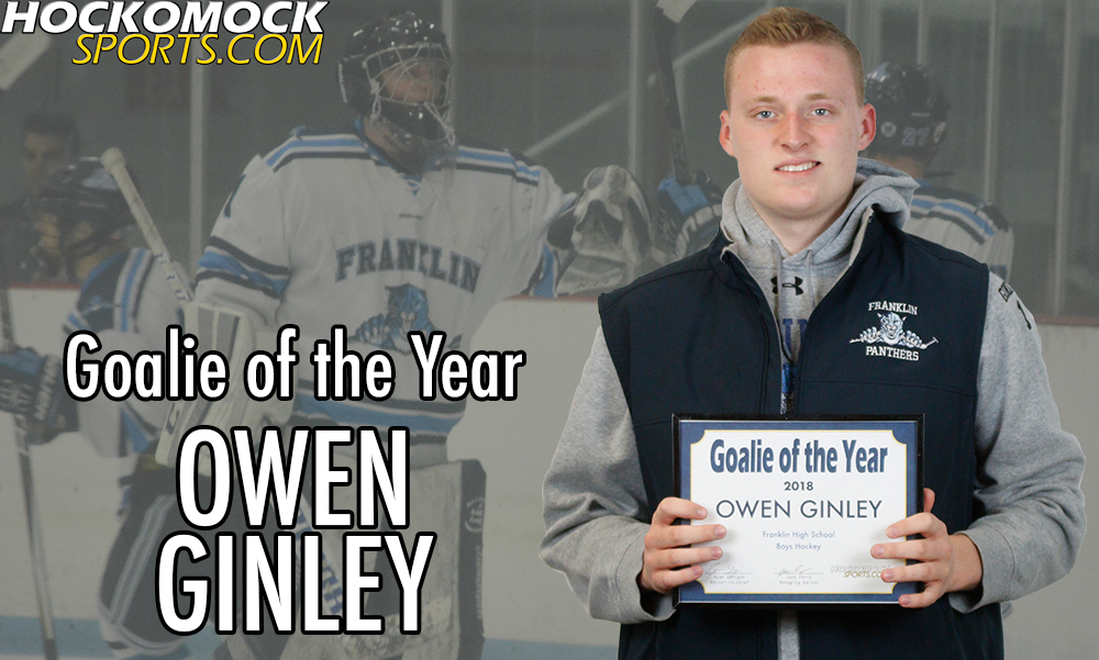 Owen Ginley, Franklin was recognized as Goalie of the Year