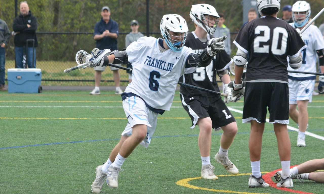 Franklin senior Eric Civetti (6) scored a program-record nine goals and the Panthers earned a marquee blowout win against highly-ranked Longmeadow. (Josh Perry/HockomockSports.com)