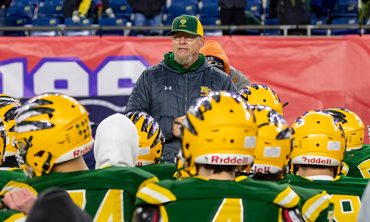 King Philip's Brian Lee is stepping down after winning four state titles in 21 seasons at the helm. (Ryan Lanigan/HockomockSports.com)