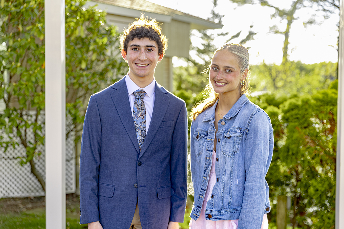 2026 Hockomock League Scholar Athletes Jonah Bornstein and Avery Gamble