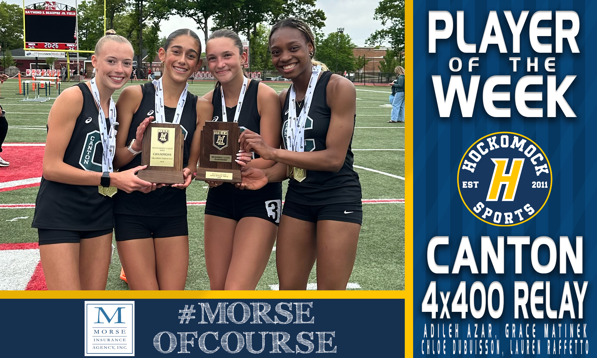 Canton 4x400 Relay Lauren Raffetto Adileh Azar Grace Martinek Chloe Dubuisson