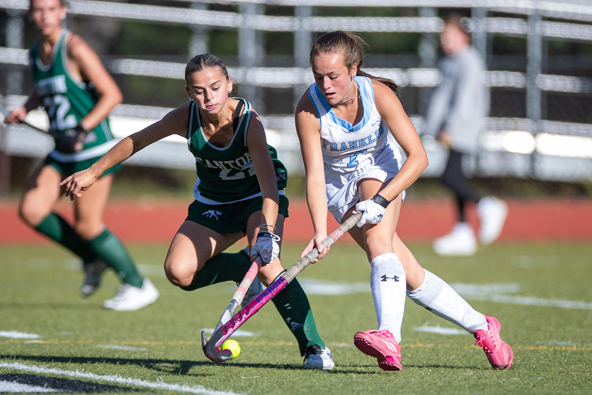 Canton field hockey vs. Franklin field hockey Ellie Young and Penelope Brady