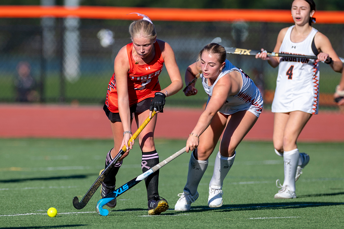 Oliver Ames field hockey vs. Stoughton field hockey Lucy Rowell Raegan Costello