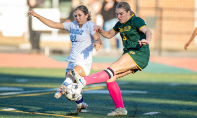 Bethany Rappa Ella McDonald Franklin girls soccer vs. King Philip girls soccer