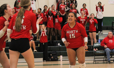 North Attleboro volleyball Maruna Solomon vs. Mansfield volleyball