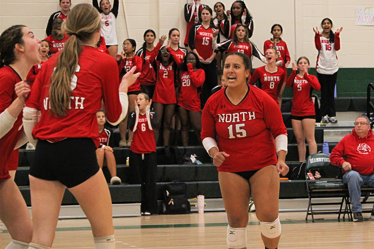 North Attleboro volleyball Maruna Solomon vs. Mansfield volleyball